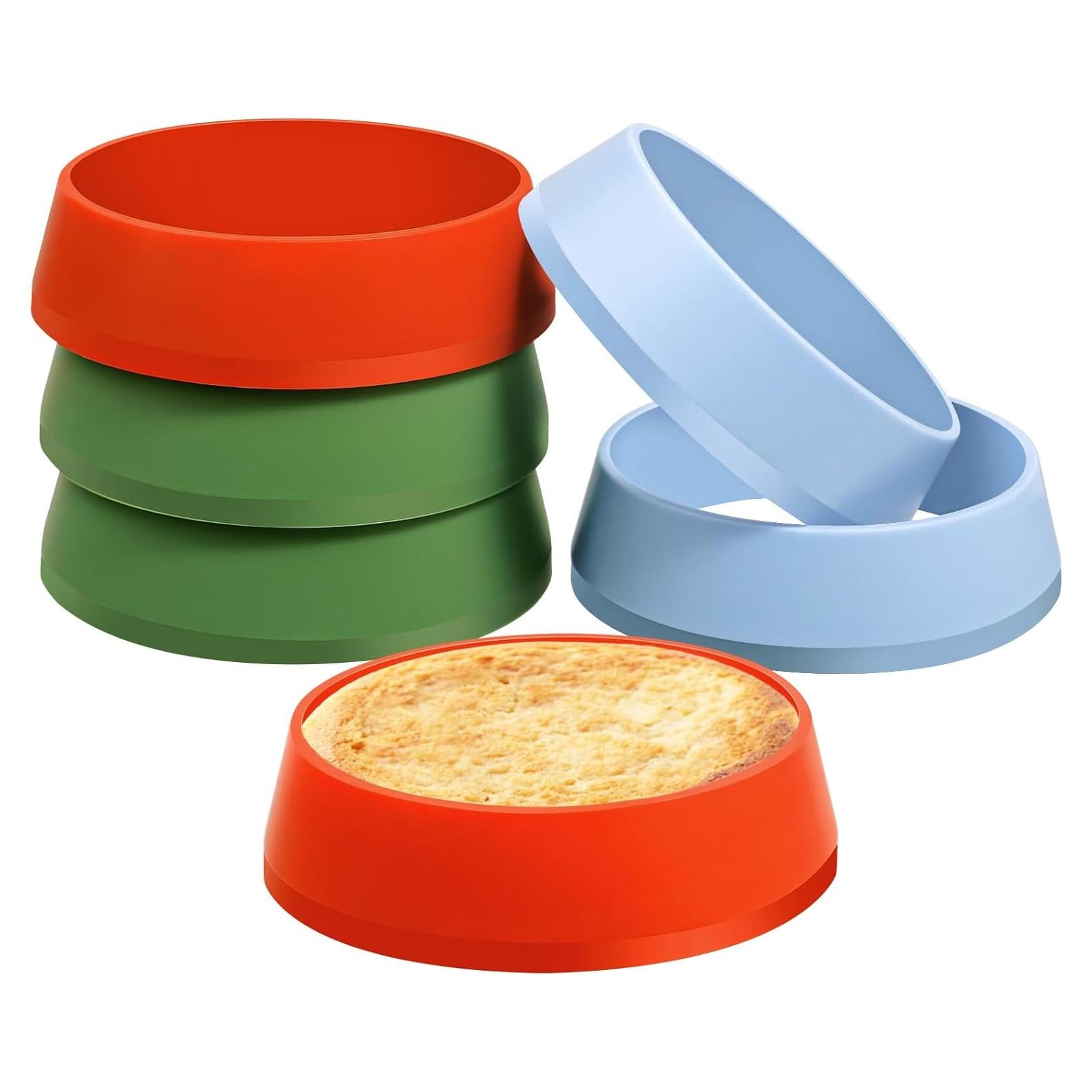 KOLUTI Juego de 6 Anillos de Silicona Antiadherente 8 cm