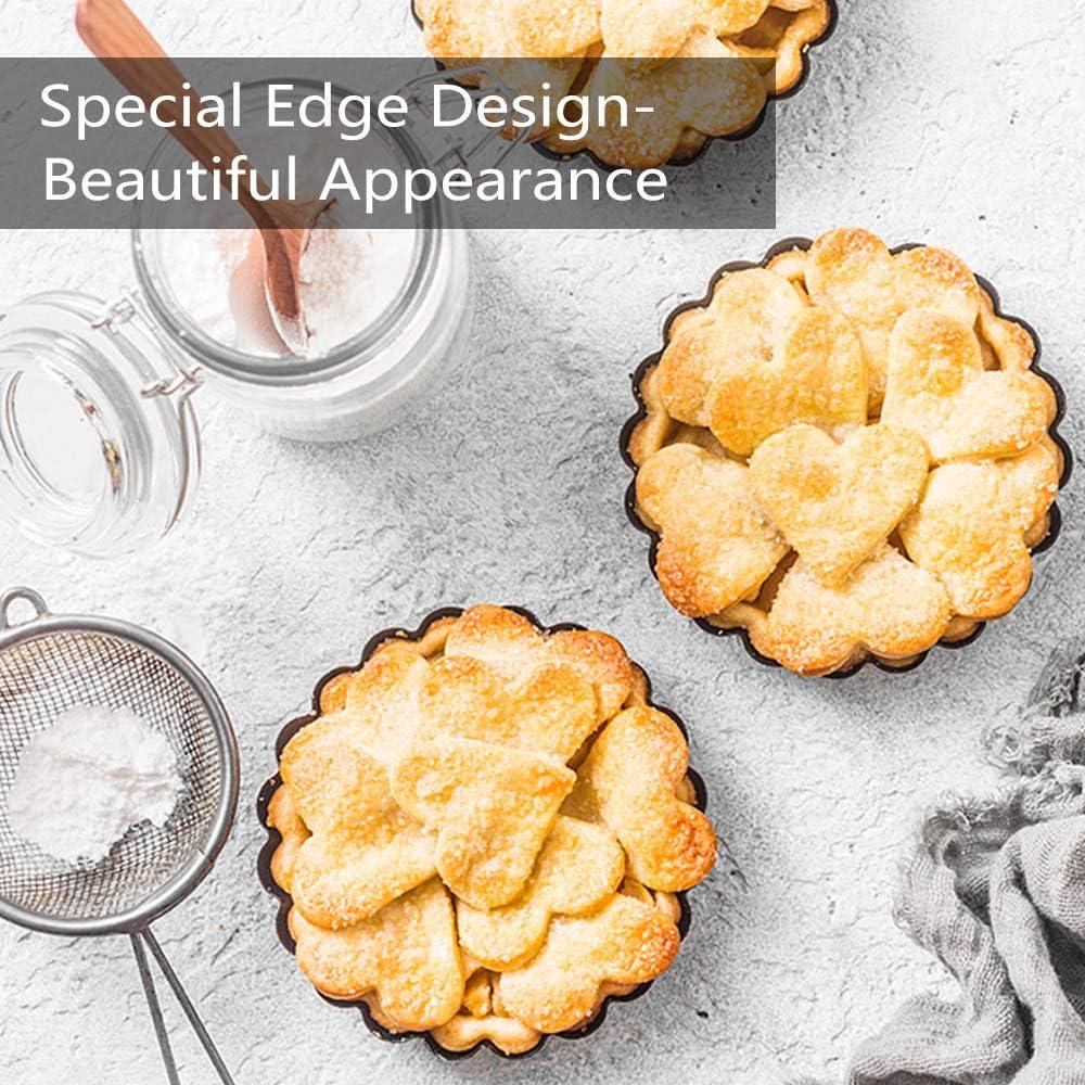 Juego de 6 Moldes para Tartas Mini Cyimi 10 cm Antiadherente