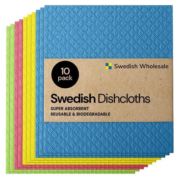 Paños de Limpieza Reutilizables Swedish Wholesale - 10 Unidades