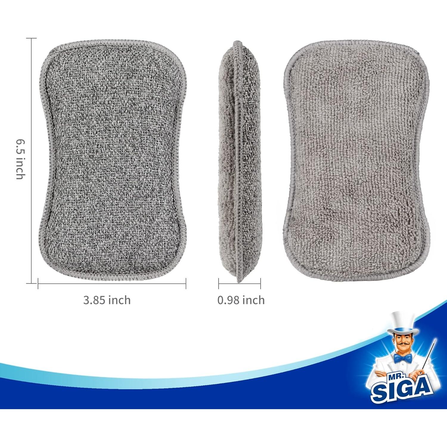 Esponjas de Fregado Doble Cara MR.SIGA, 6 Unidades Reutilizables