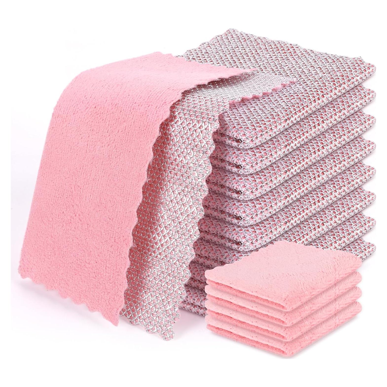 12 Trapos de Limpieza Aidoclip Microfibra 24.5x24.5 cm