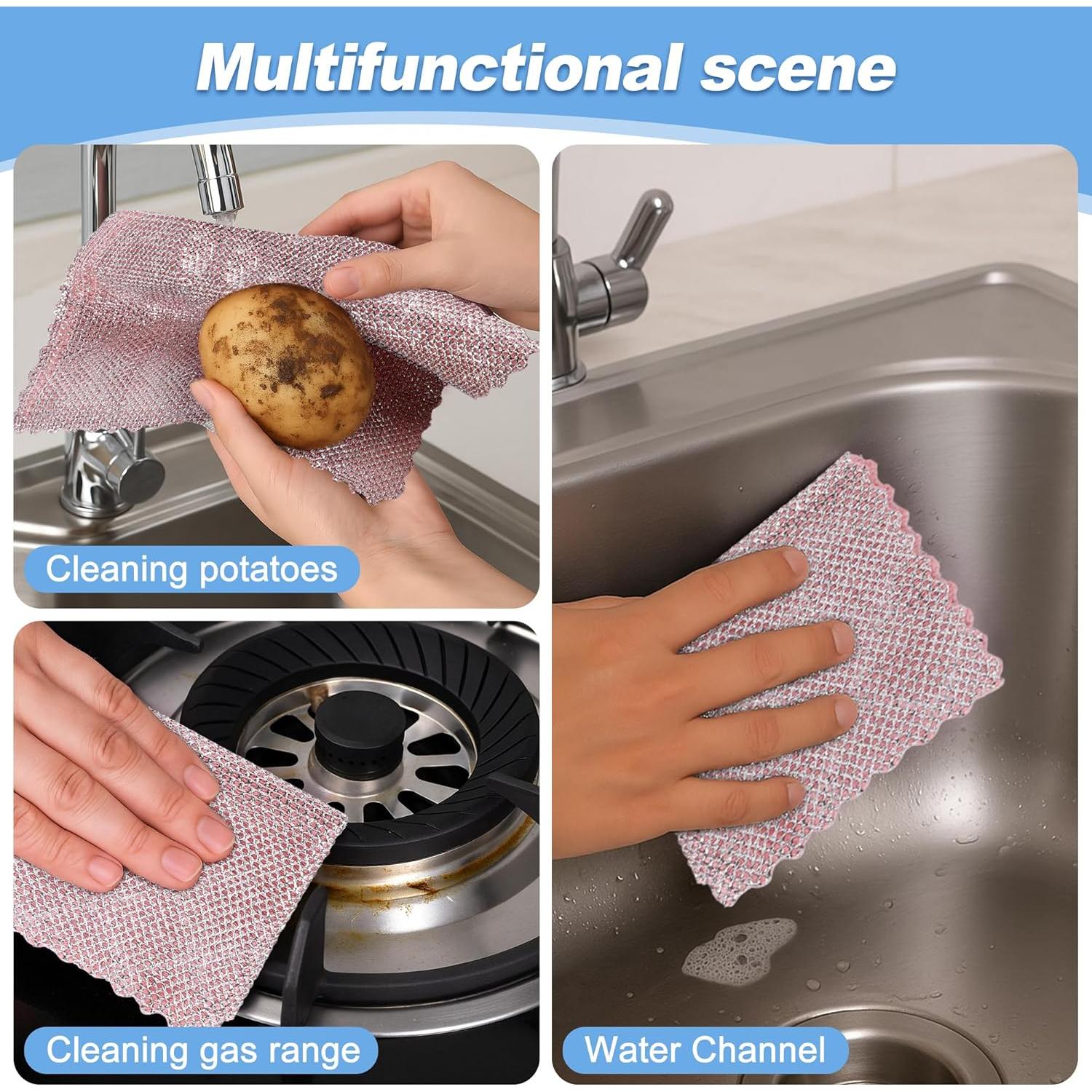 12 Trapos de Limpieza Aidoclip Microfibra 24.5x24.5 cm