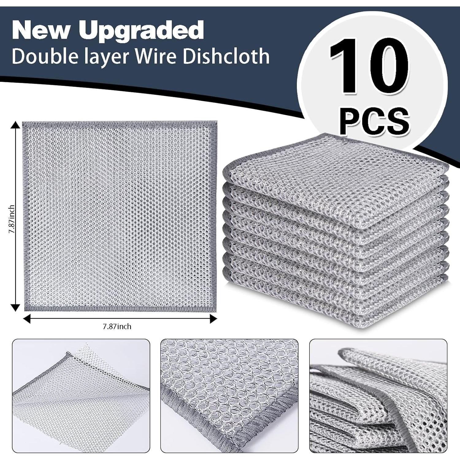 Paquete de 10 estropajos de acero inoxidable PIPUHA