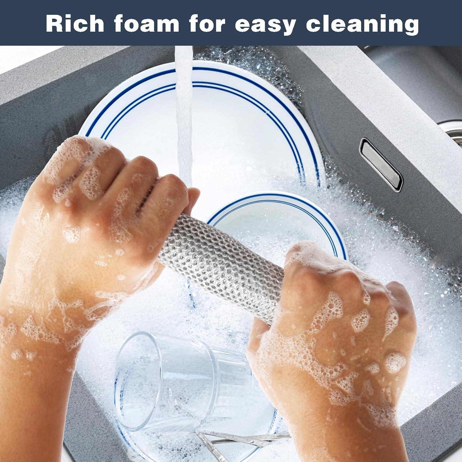 Paquete de 10 estropajos de acero inoxidable PIPUHA