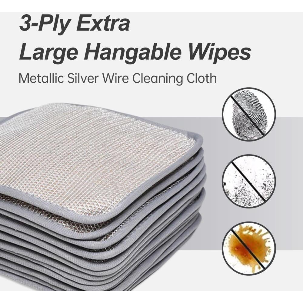 Paños de Limpieza Biaoyun 10 Unidades Malla de Alambre 20x20cm