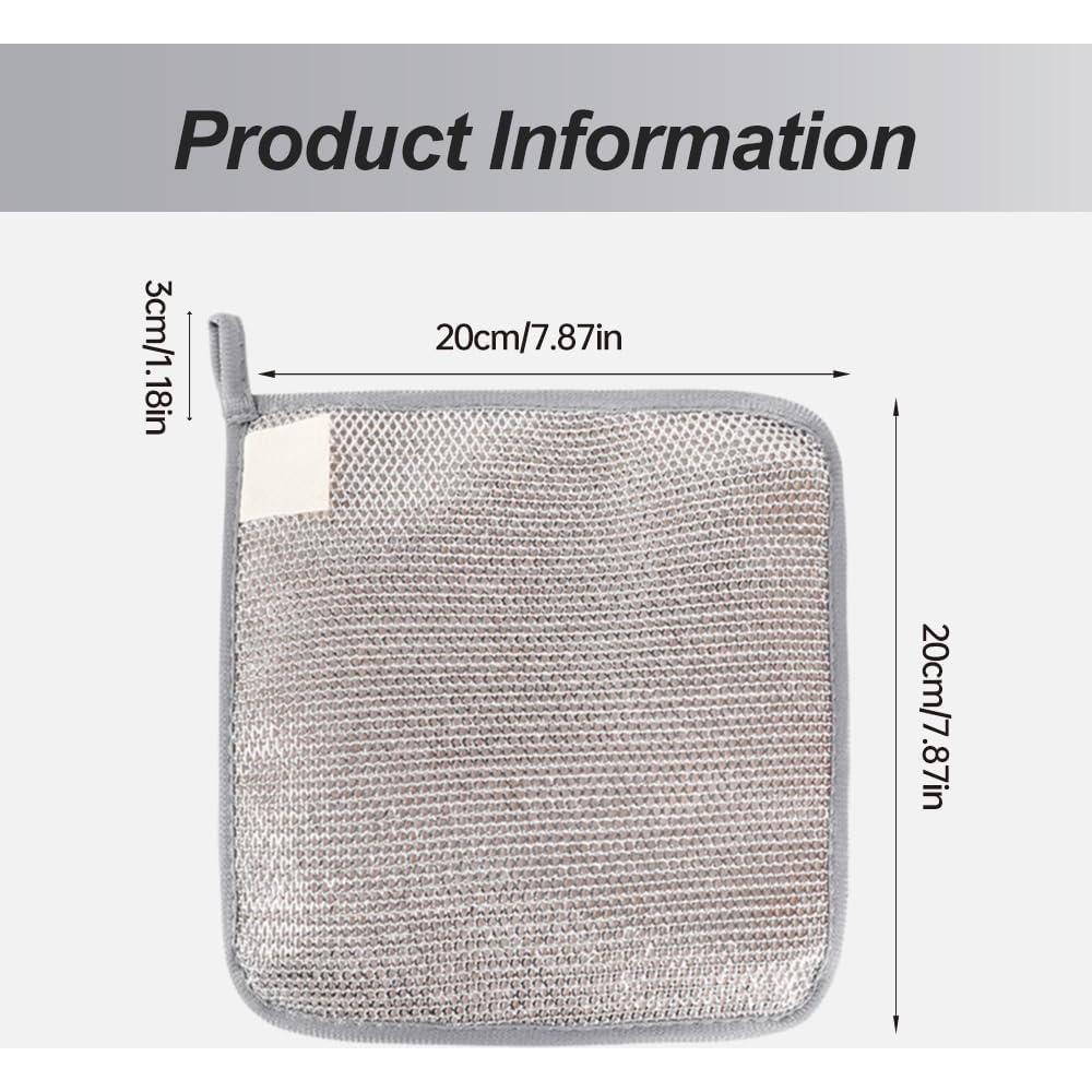 Paños de Limpieza Biaoyun 10 Unidades Malla de Alambre 20x20cm