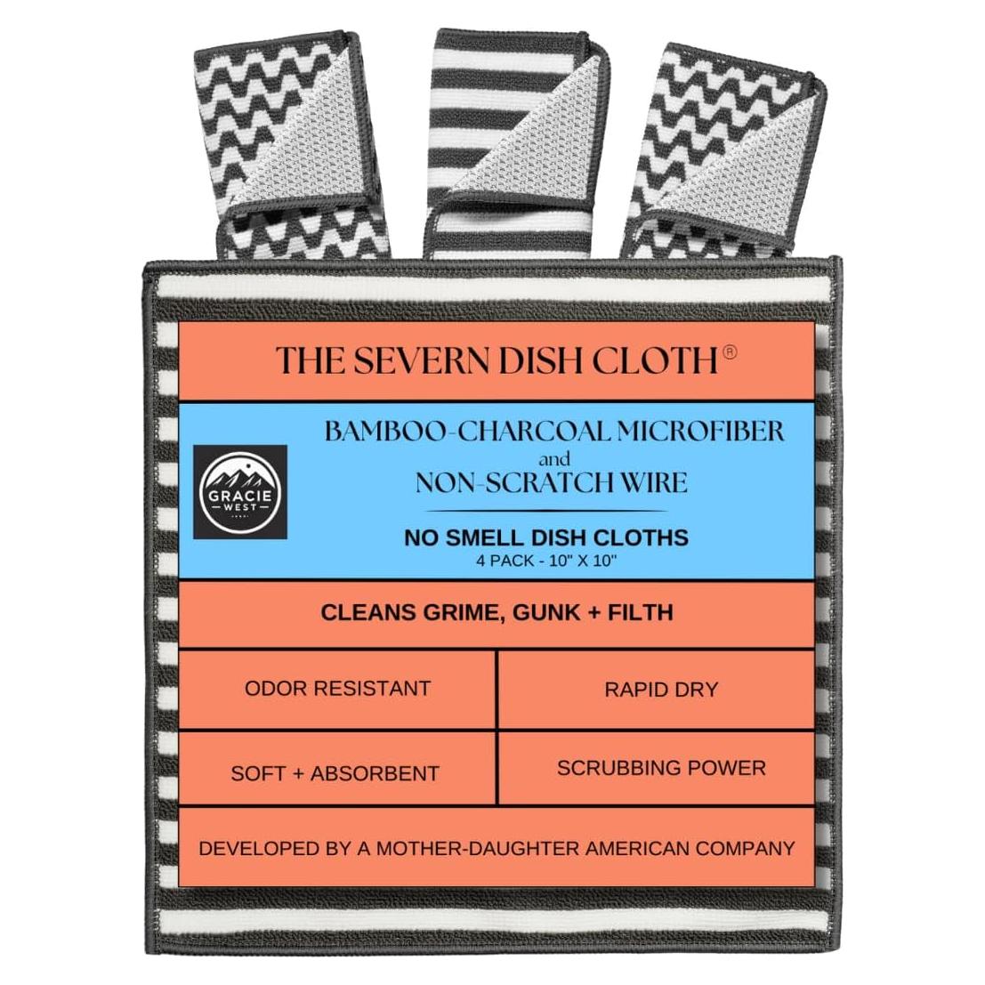 Paños de Cocina Gracie West Severn 4 Unidades Microfibra