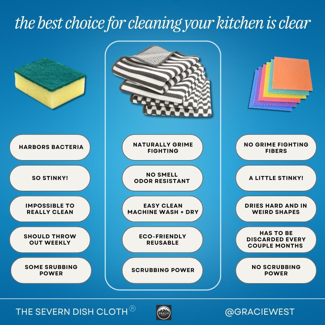 Paños de Cocina Gracie West Severn 4 Unidades Microfibra