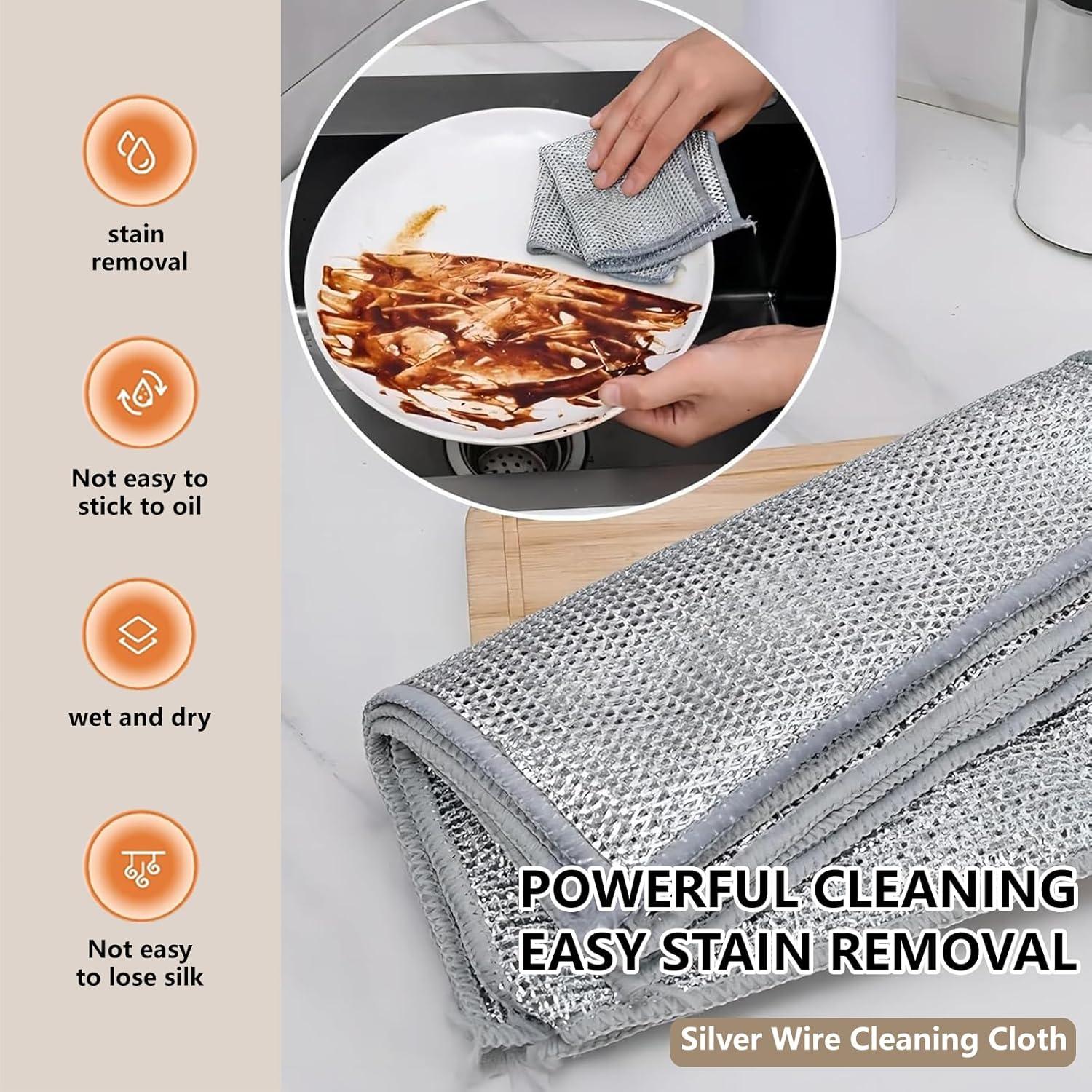 Paño de limpieza reutilizable Liuzouwin 10 piezas 19,9 cm