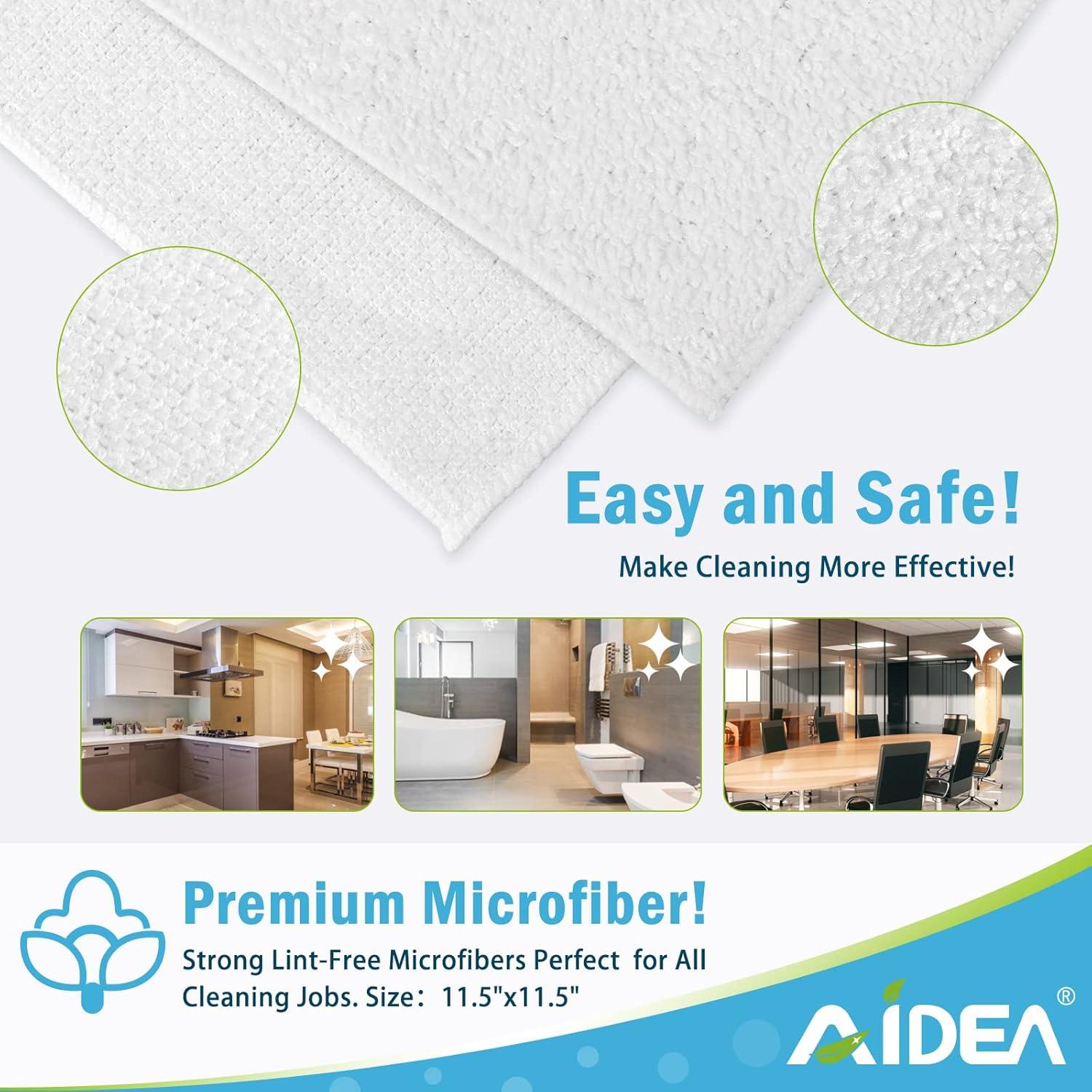 Paños de Microfibra AIDEA Blancos 50PK 29x29 cm