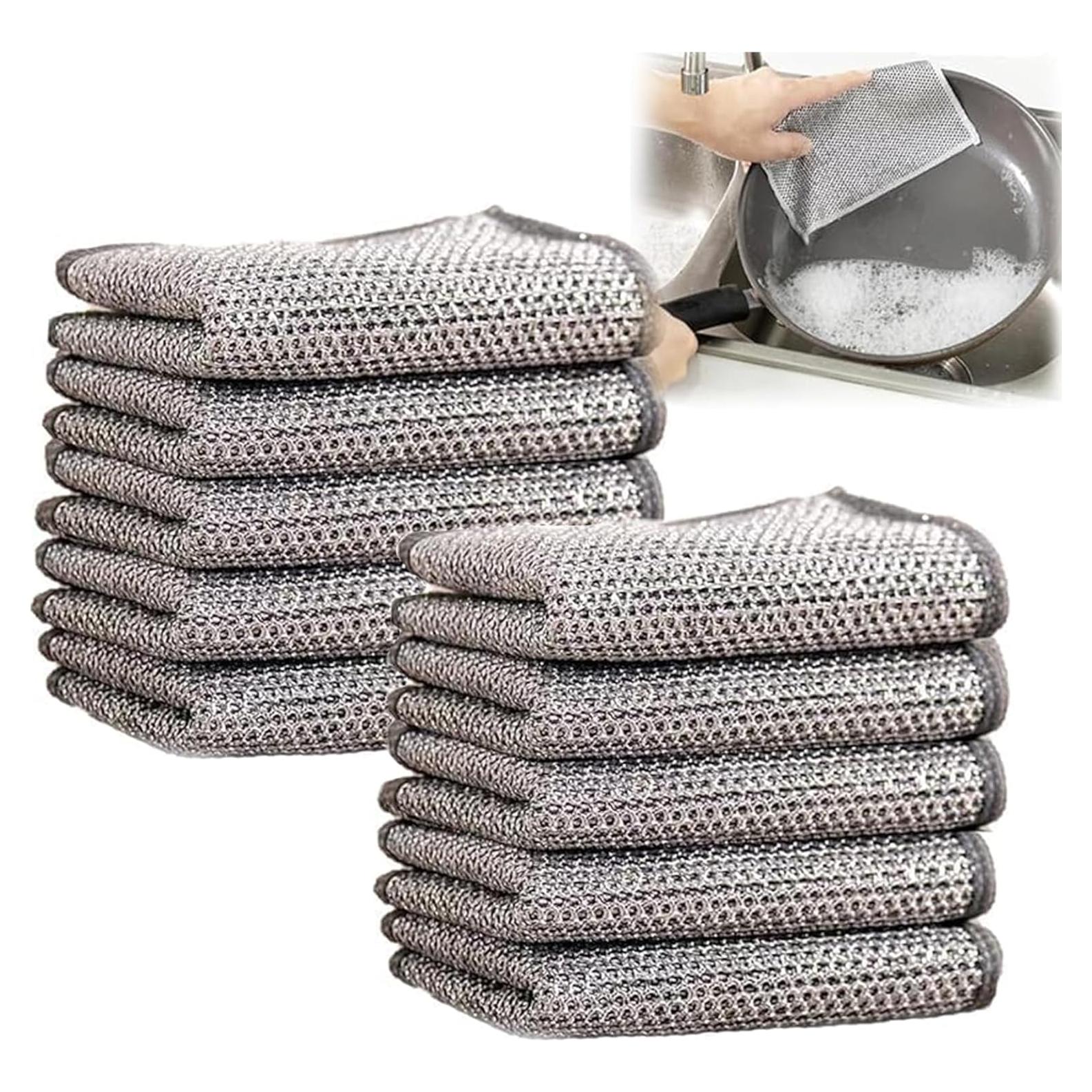 Paños de limpieza Desolio, 10 Pcs, microfibra multipropósito