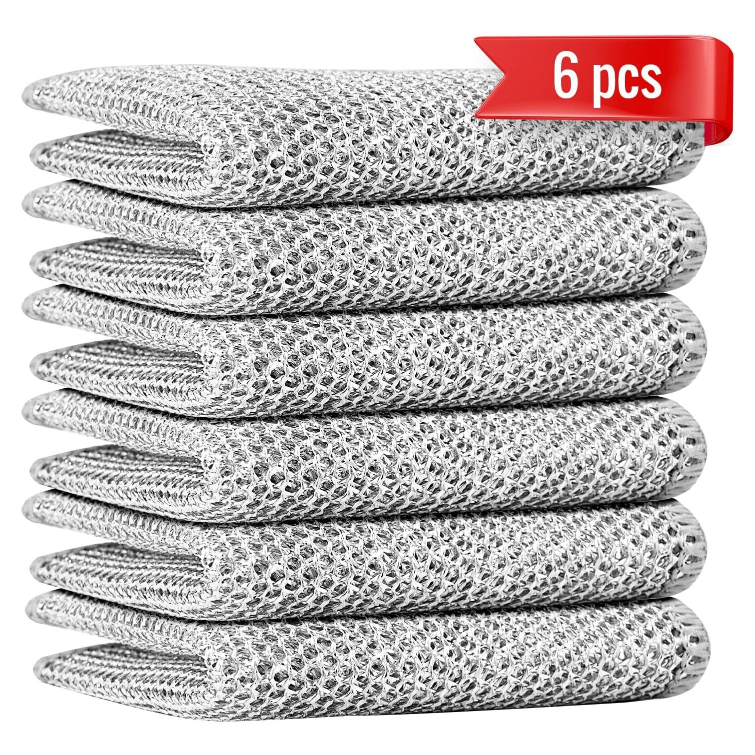 6 Paños de Cocina Dazhuocs de Alambre Multifuncionales 20cm
