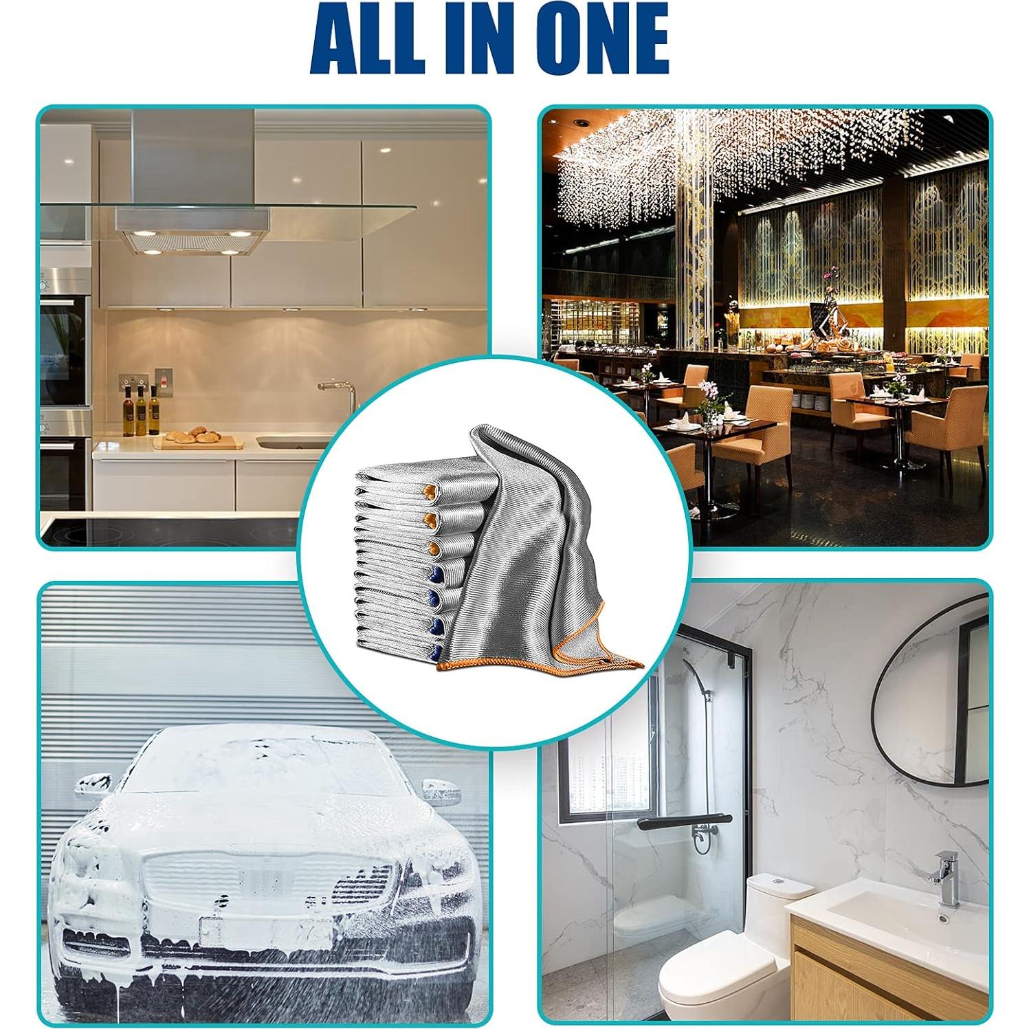 Paño de limpieza Airlab microfibra 8 unidades 30x40 cm