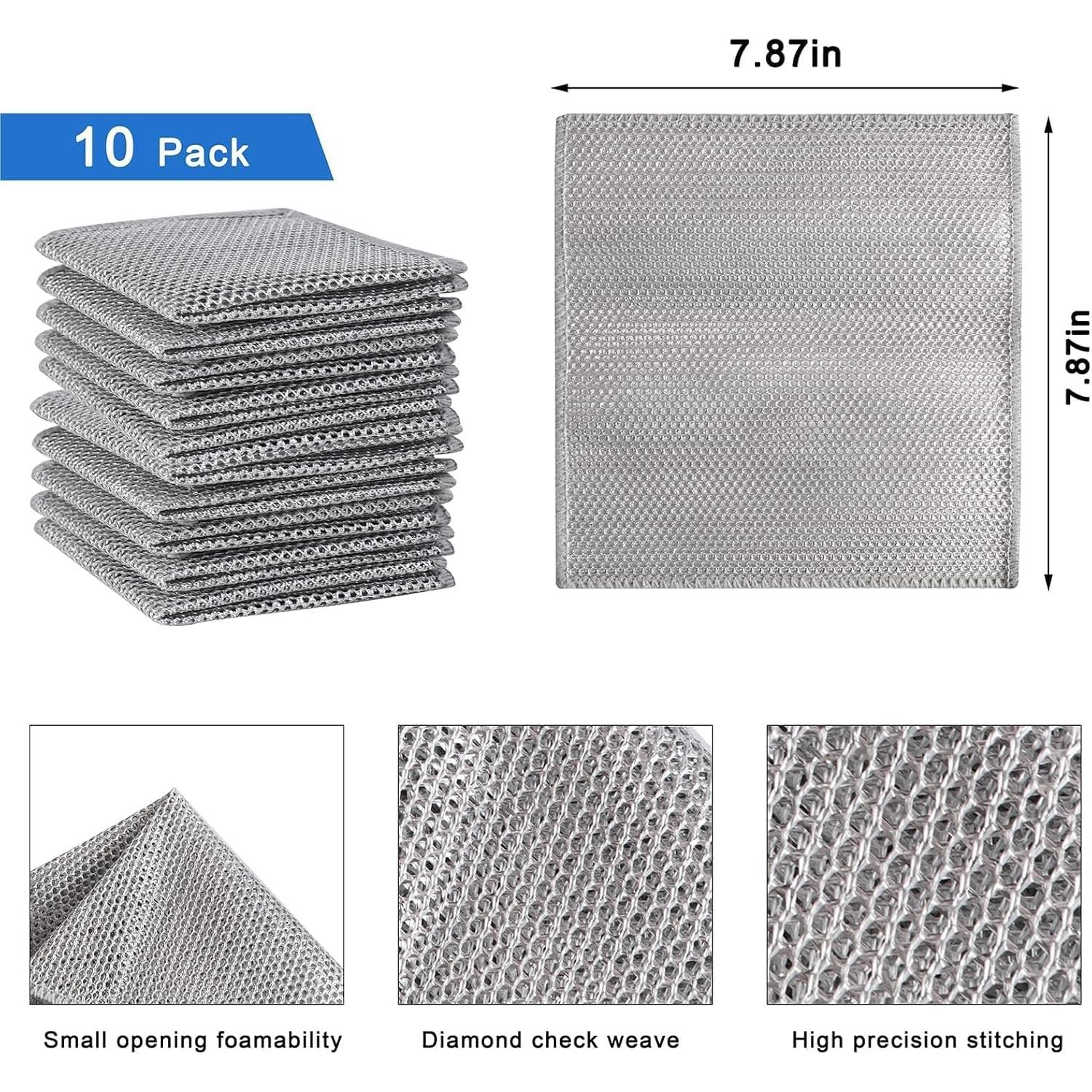 Trapo de Limpieza Zpallmeo 10 Unidades Sin Rayones 20x20 cm