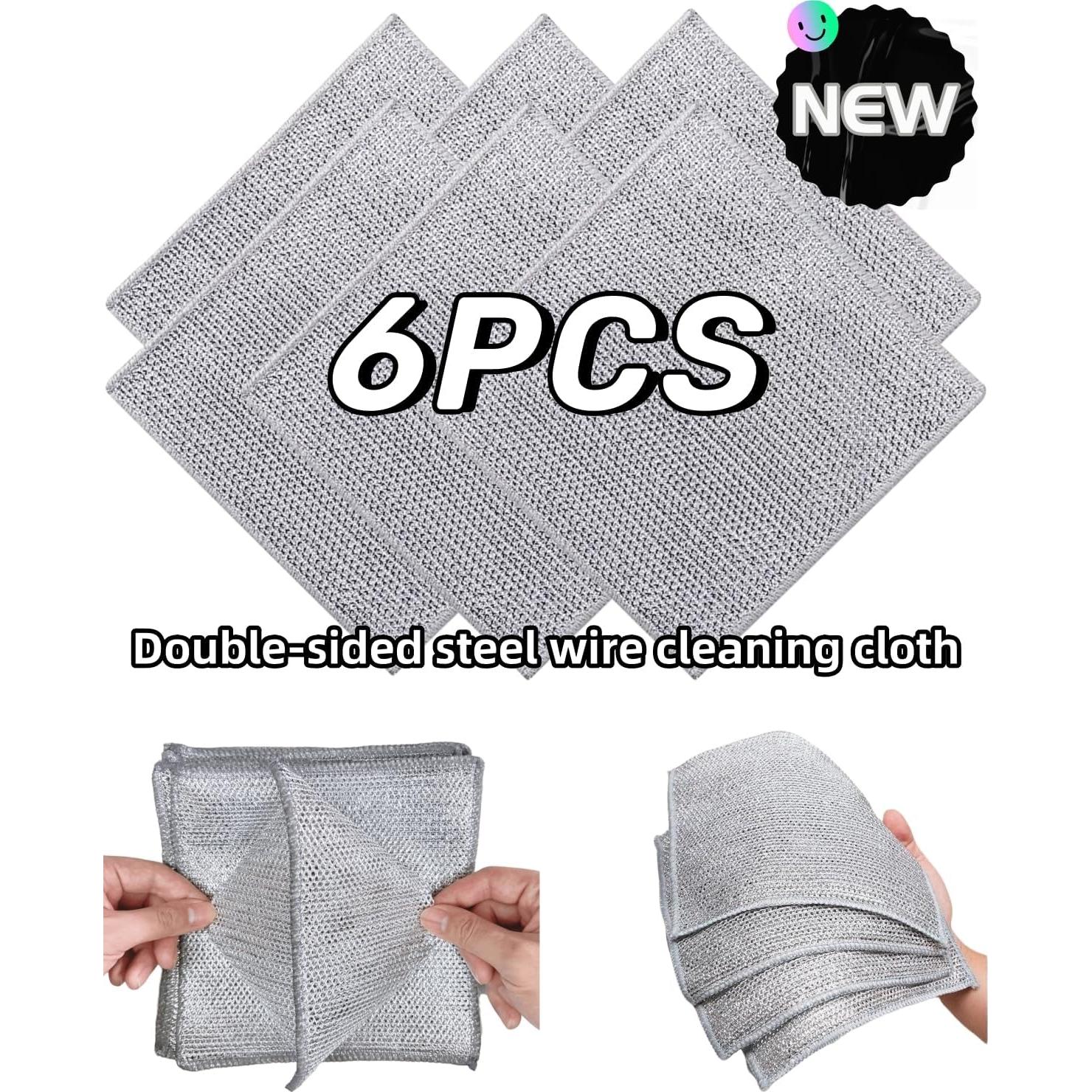 Paño de limpieza Senlleo 6PCS acero inoxidable 20x20cm