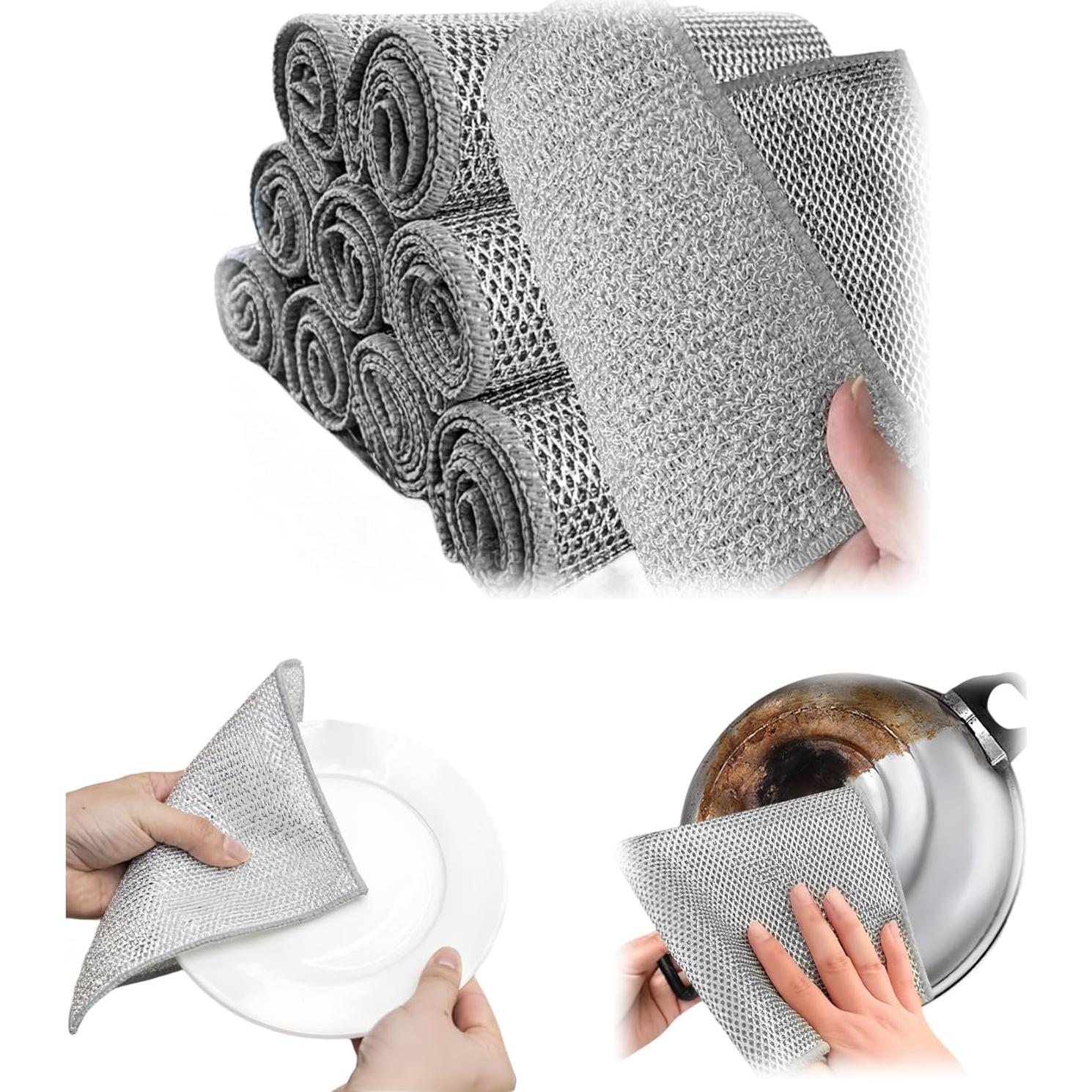 Paño de limpieza Senlleo 6PCS acero inoxidable 20x20cm