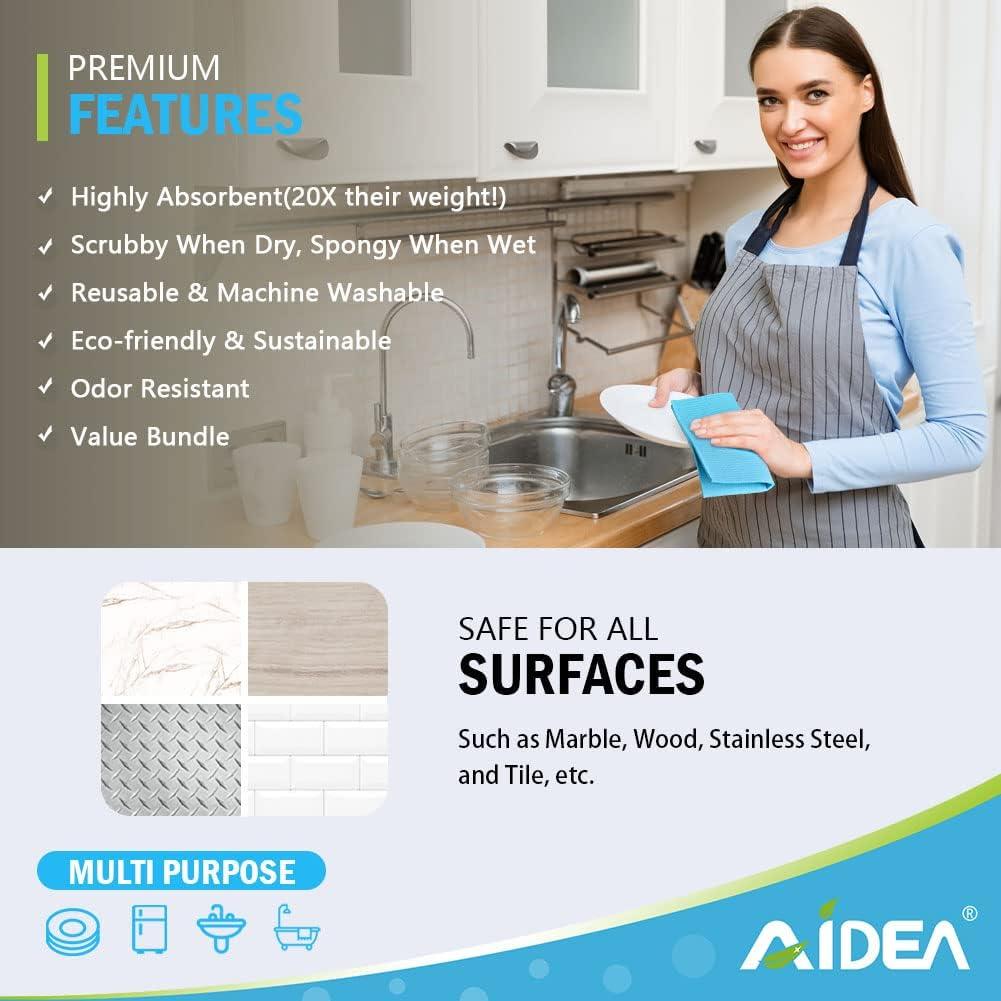 Paños de Cocina Reutilizables AIDEA 10PK 17.8x15.2cm