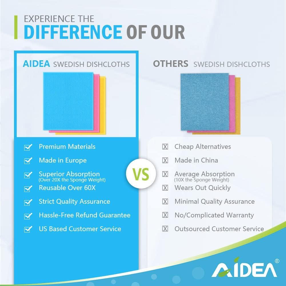 Paños de Cocina Reutilizables AIDEA 10PK 17.8x15.2cm