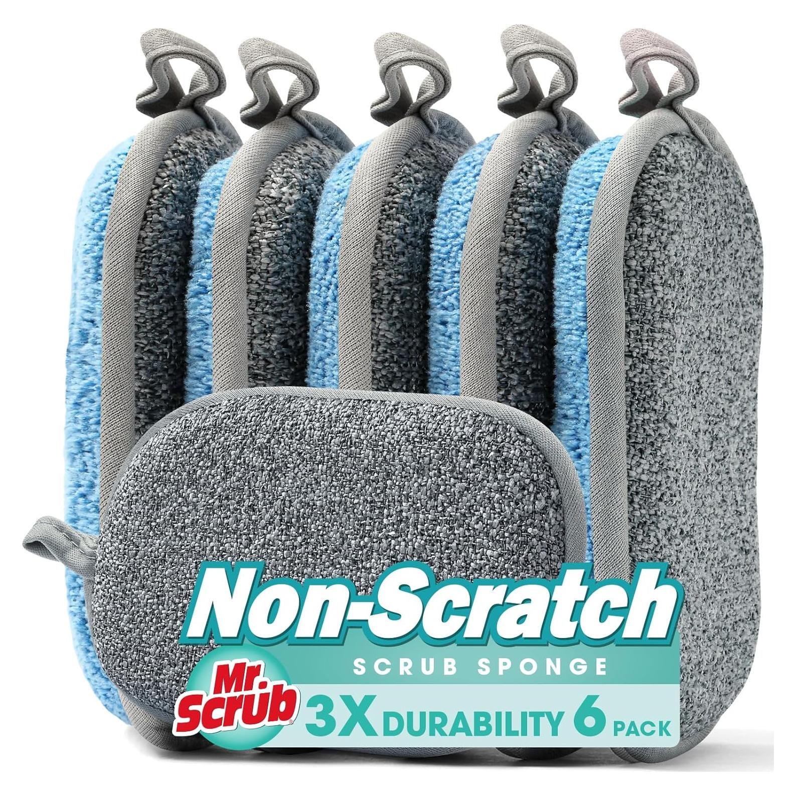 Esponjas de Cocina Multiusos SR. FREGÓN 6 Paquete Gris