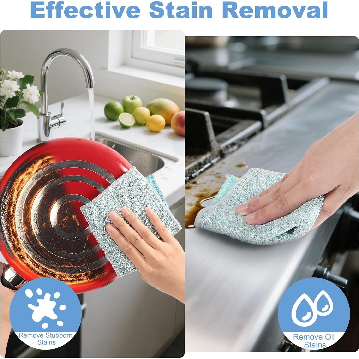 10 Paños de Microfibra TIVERAIN 23x23cm Antideslizantes