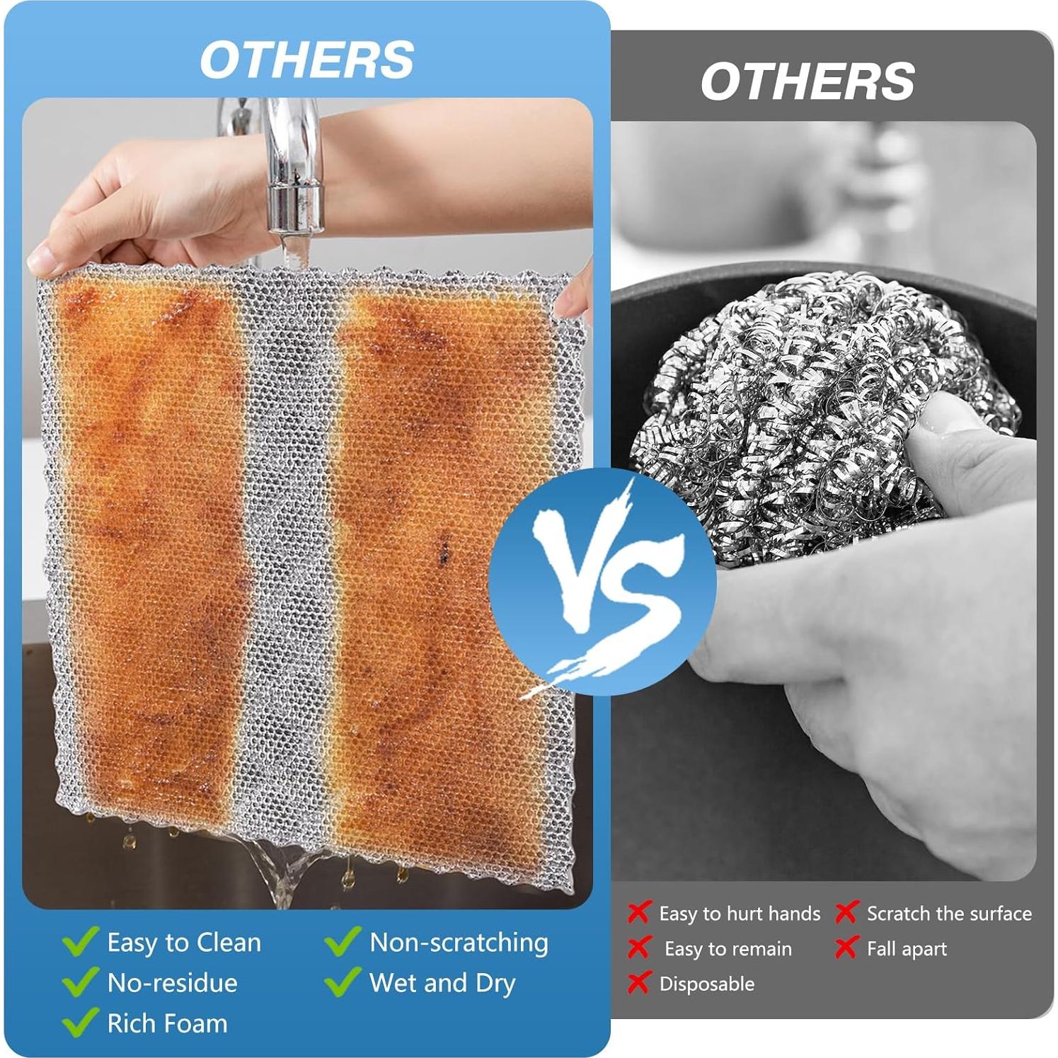 Paño de limpieza de alambre Veluvonas 3 piezas 25x25cm