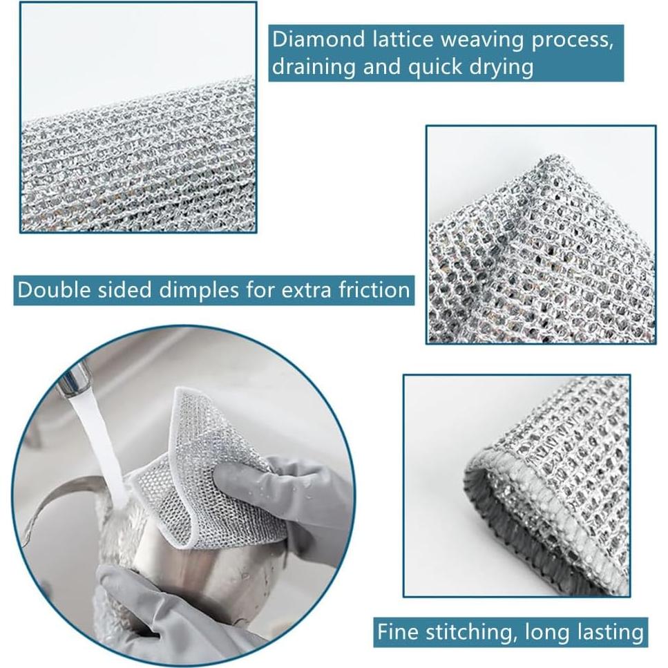 Trapos de Lavado de Platos Multifuncionales Yolistar 10PCS