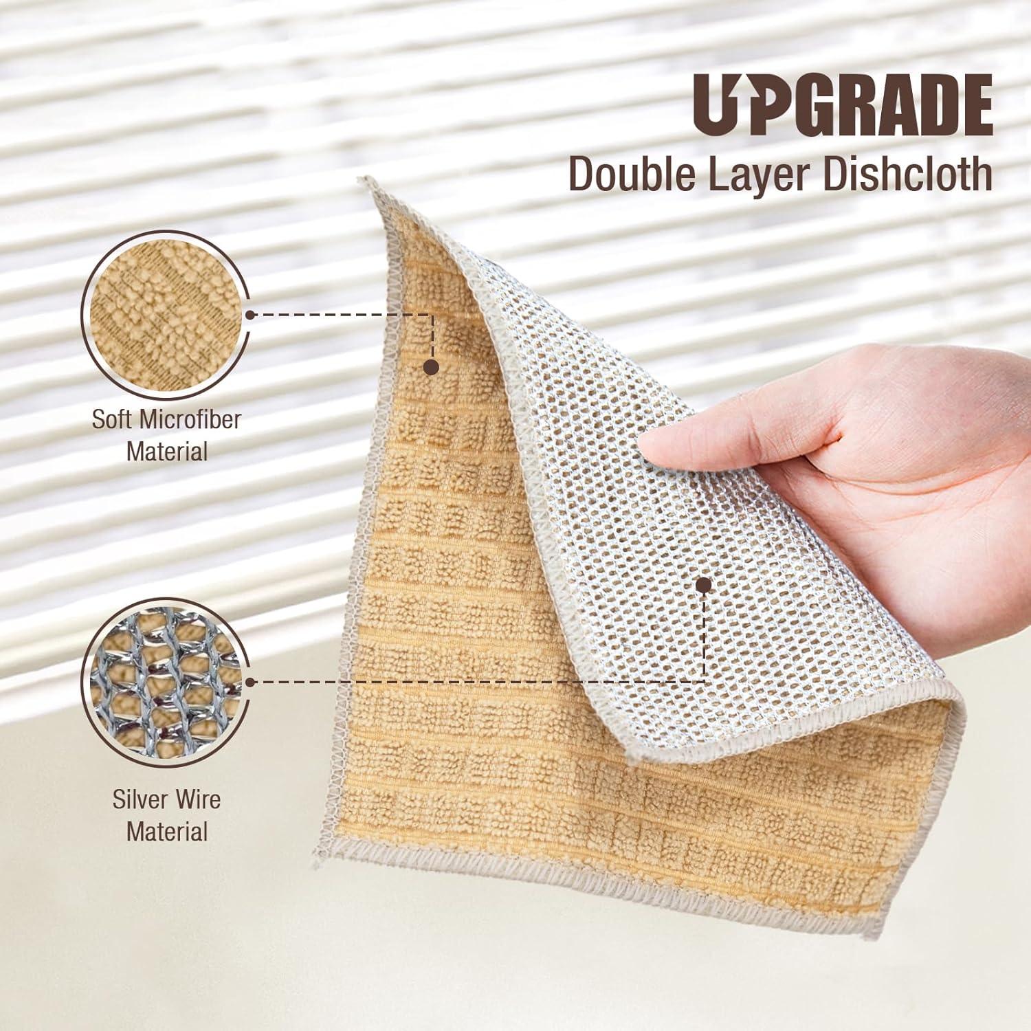 Paño de Cocina TOCOHO Doble Capa Microfibra 12 Piezas