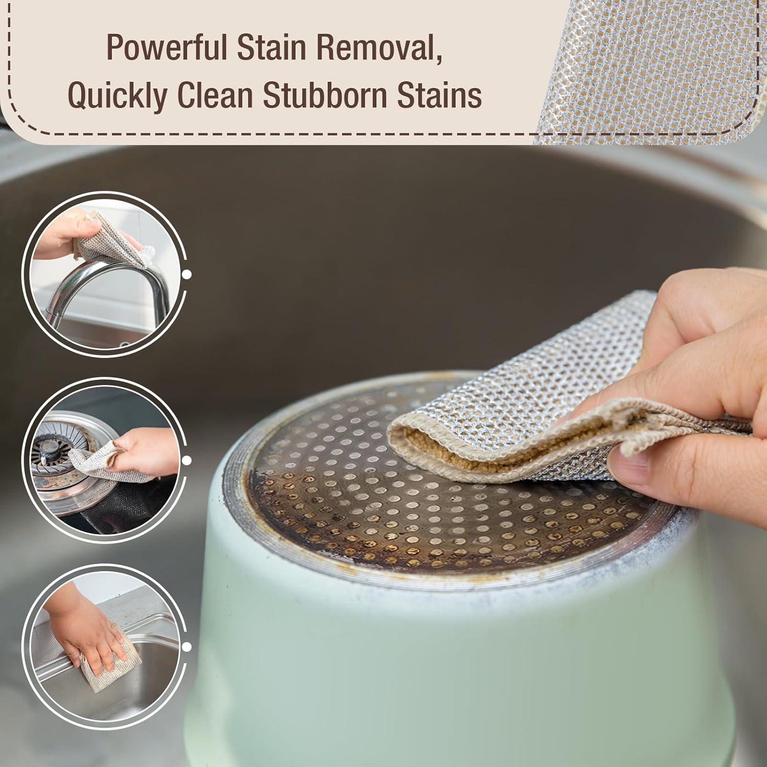 Paño de Cocina TOCOHO Doble Capa Microfibra 12 Piezas