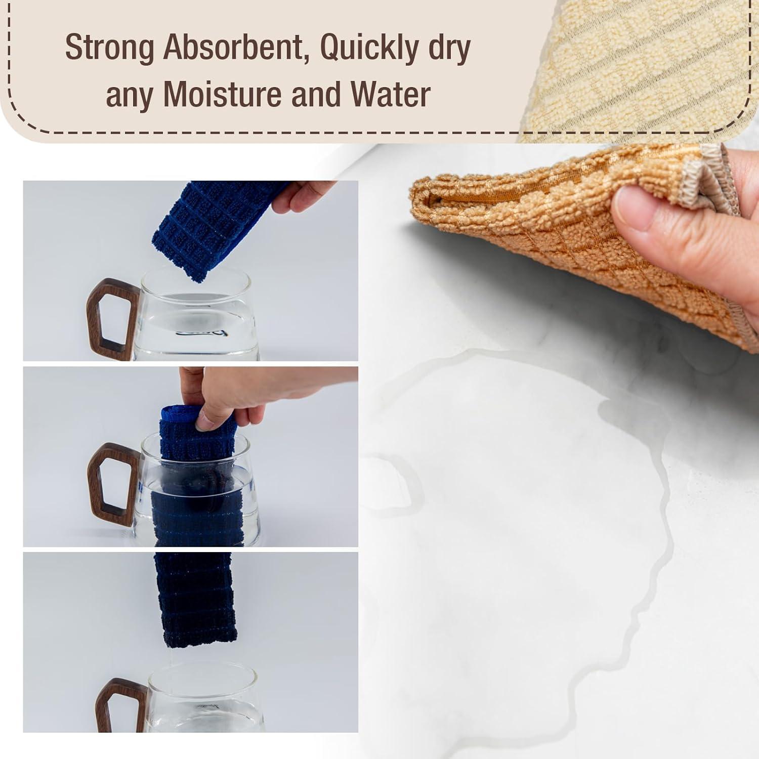 Paño de Cocina TOCOHO Doble Capa Microfibra 12 Piezas