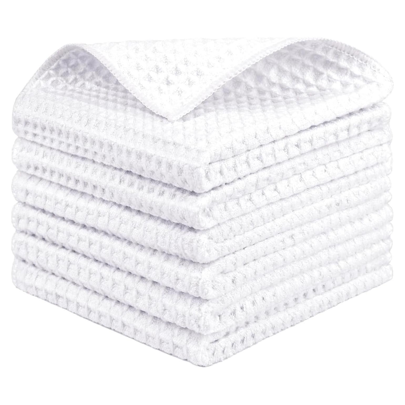 Paños de Microfibra HOMEXCEL 6 Unidades 30x30 cm Blanco