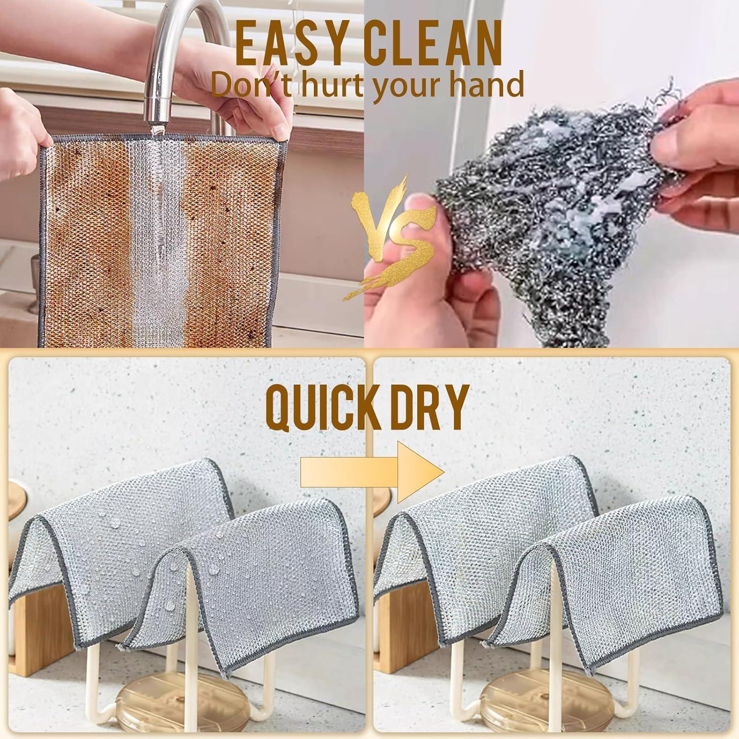 Paño de Cocina LivyChouance Doble Capa 20x20 cm 10 Unidades