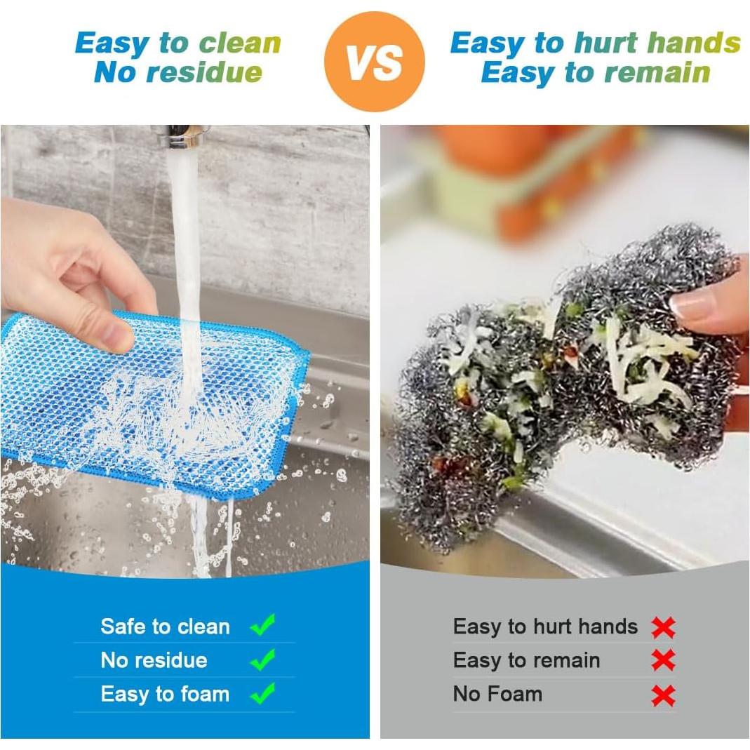 HOMEXCEL Paquete 12 Esponjas de Fregar y Limpiar Azul