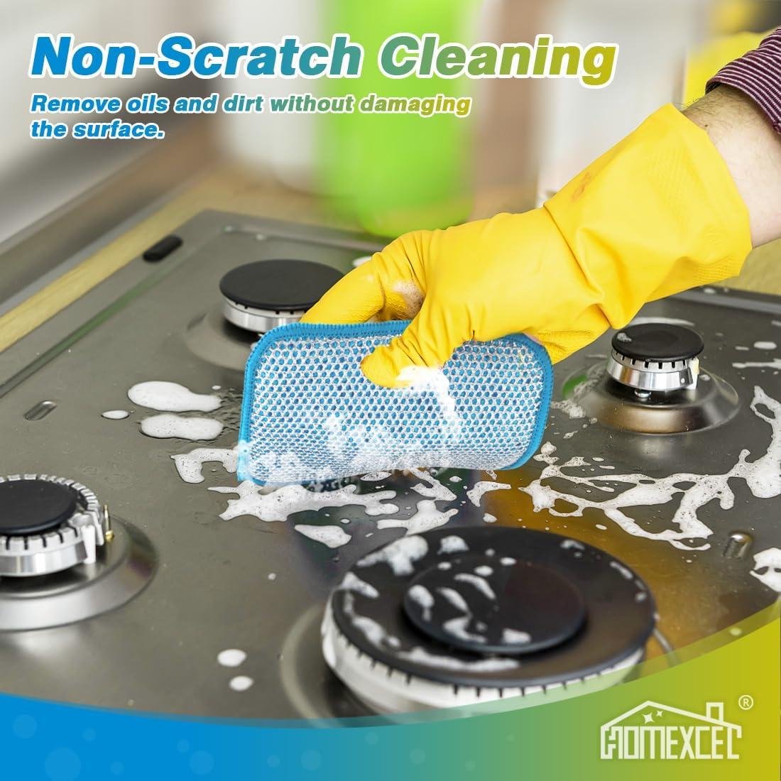 HOMEXCEL Paquete 12 Esponjas de Fregar y Limpiar Azul