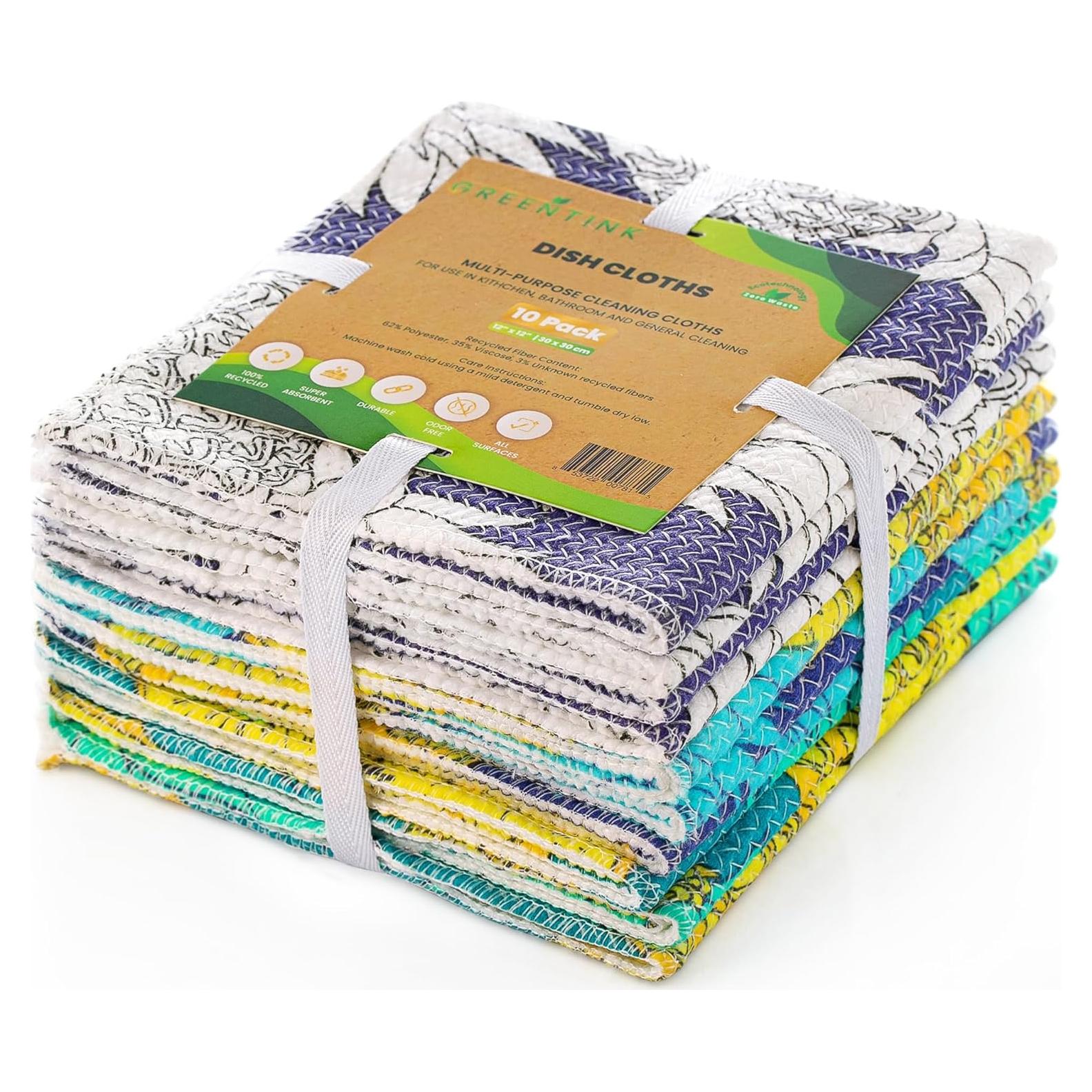 Juego de Paños de Cocina Ecológicos GREENTINK 10 Pk 30,48 cm