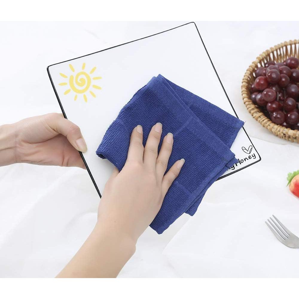 Paños de Cocina Glynniss 100% Algodón 12 Piezas Gris