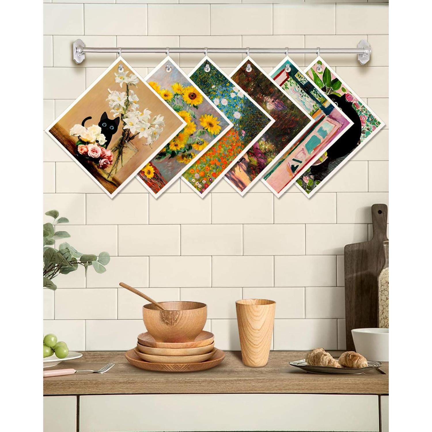 Paquete de 6 paños de cocina Miss Adola Gato Floral