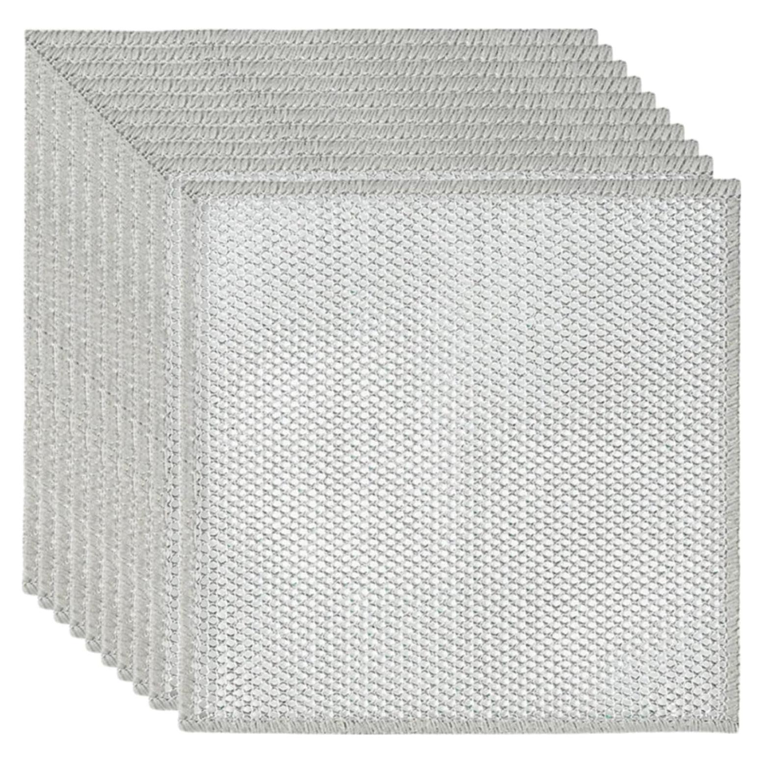 10 Trapos de Lavado de Platos de Alambre XBUYTO Gris