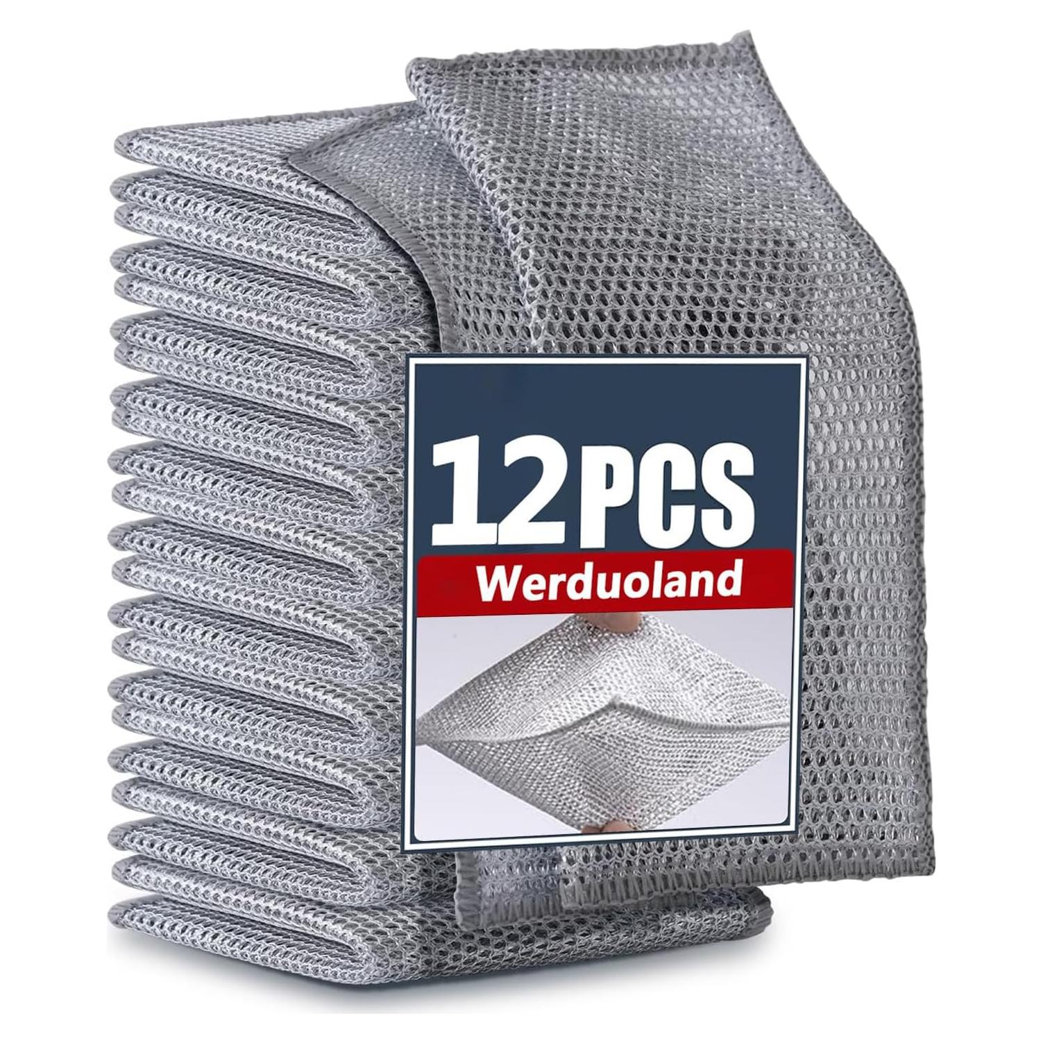 12 Paños de Cocina Multifuncionales Werduoland 20 cm