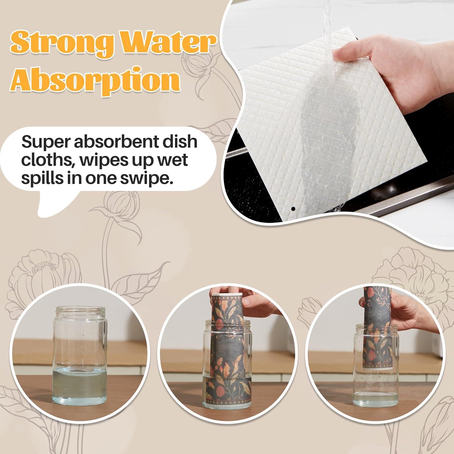 Paquete de 12 Paños de Limpieza JOYMOOP Floral 17x20 cm