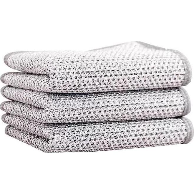 Paquete de 10 Paños de Acero Inoxidable Genérico 20x20cm