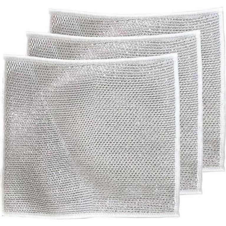 Paquete de 10 Paños de Acero Inoxidable Genérico 20x20cm