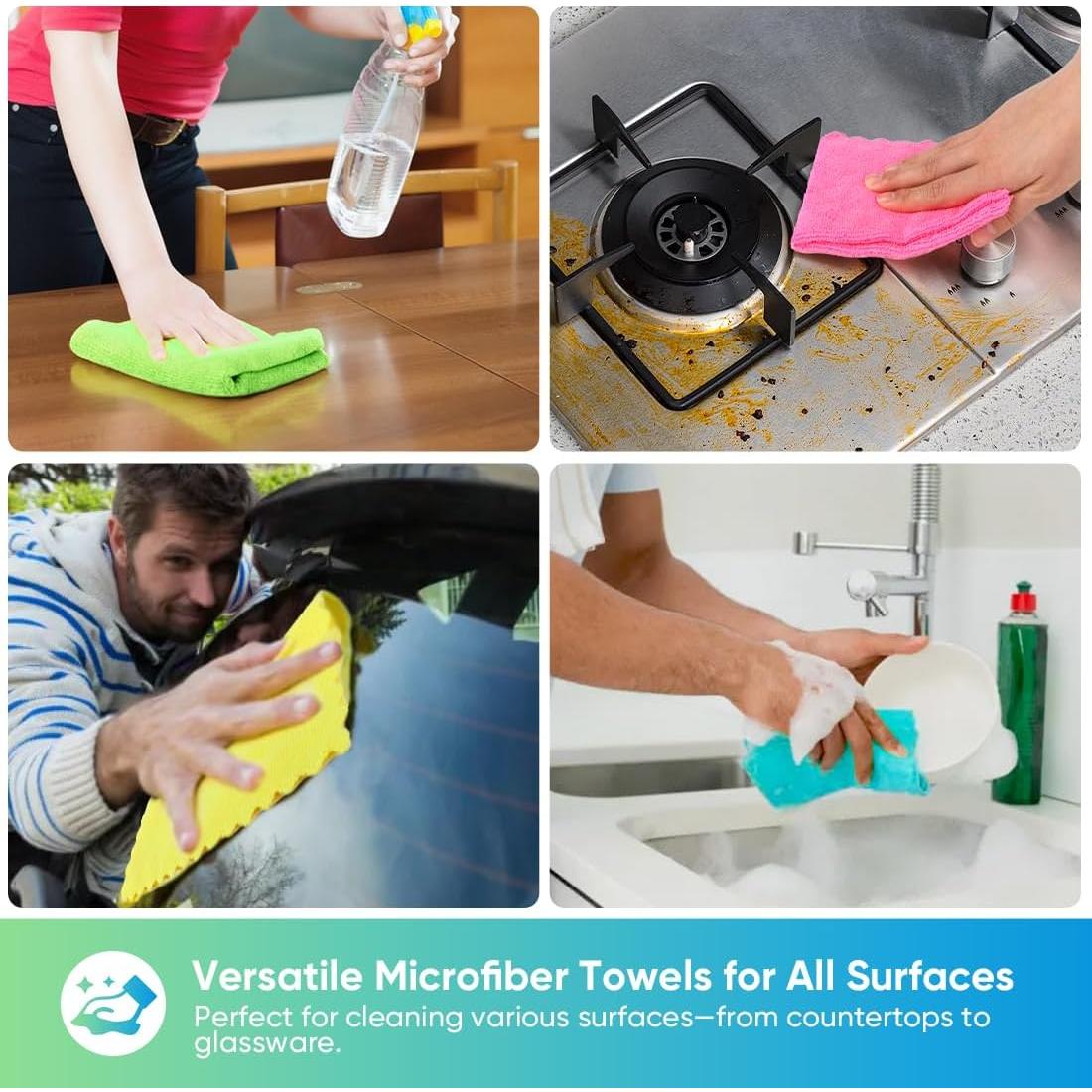 Paquete de 24 Paños de Microfibra HOMEXCEL 27x22 cm