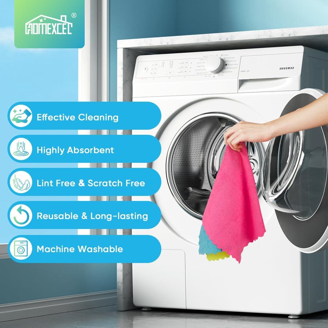 Paquete de 24 Paños de Microfibra HOMEXCEL 27x22 cm