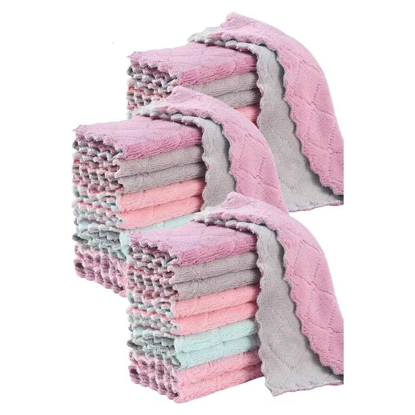 Paquete de 24 paños de cocina Borsicge microfibra 15x27 cm