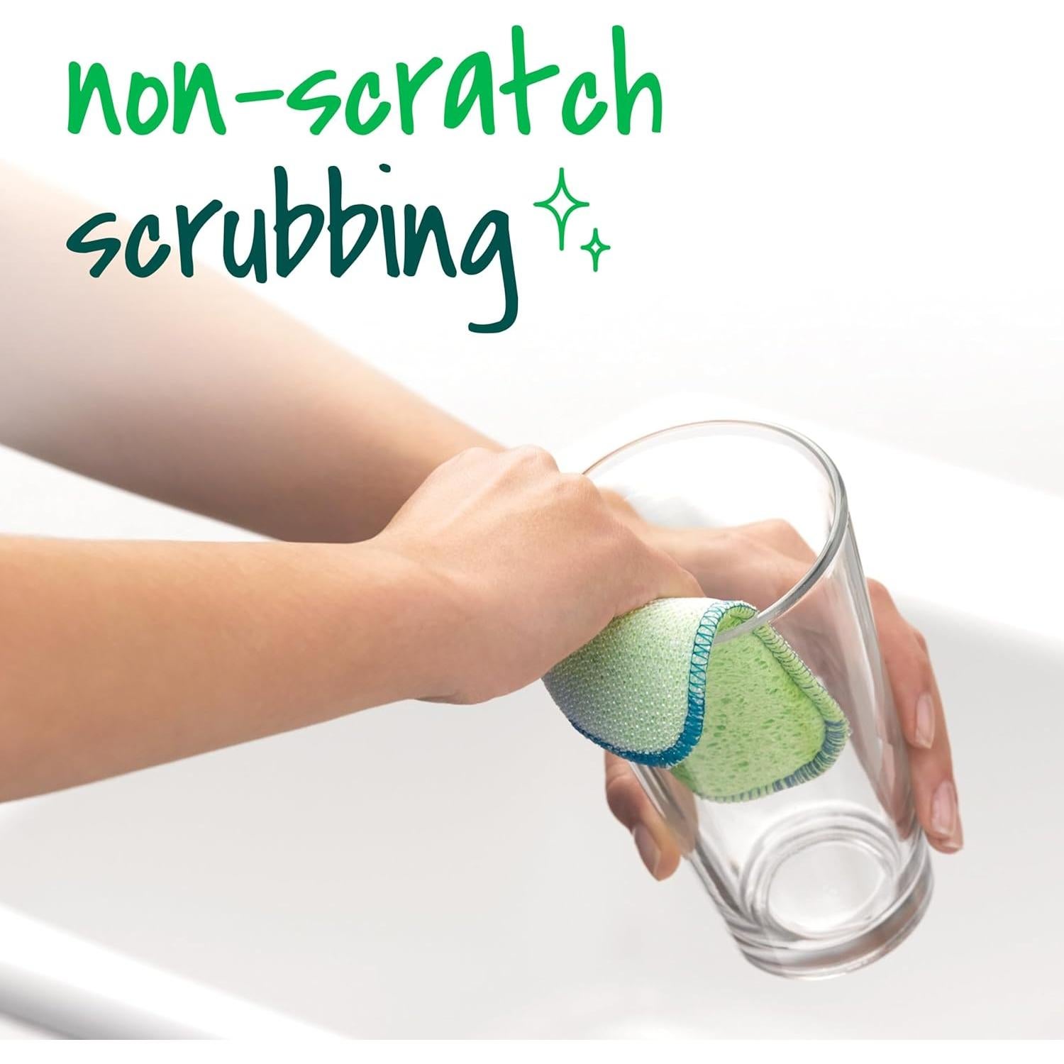 Scotch-Brite Dobie Scrub & Wipe Cloths, Sponge Cloths for Cleaning Kitchen, Bathroom, and Household, Dobie Scrub and Wipe Cloth Absorbs and Doesn't Scratch, 2 Cleaning Cloths