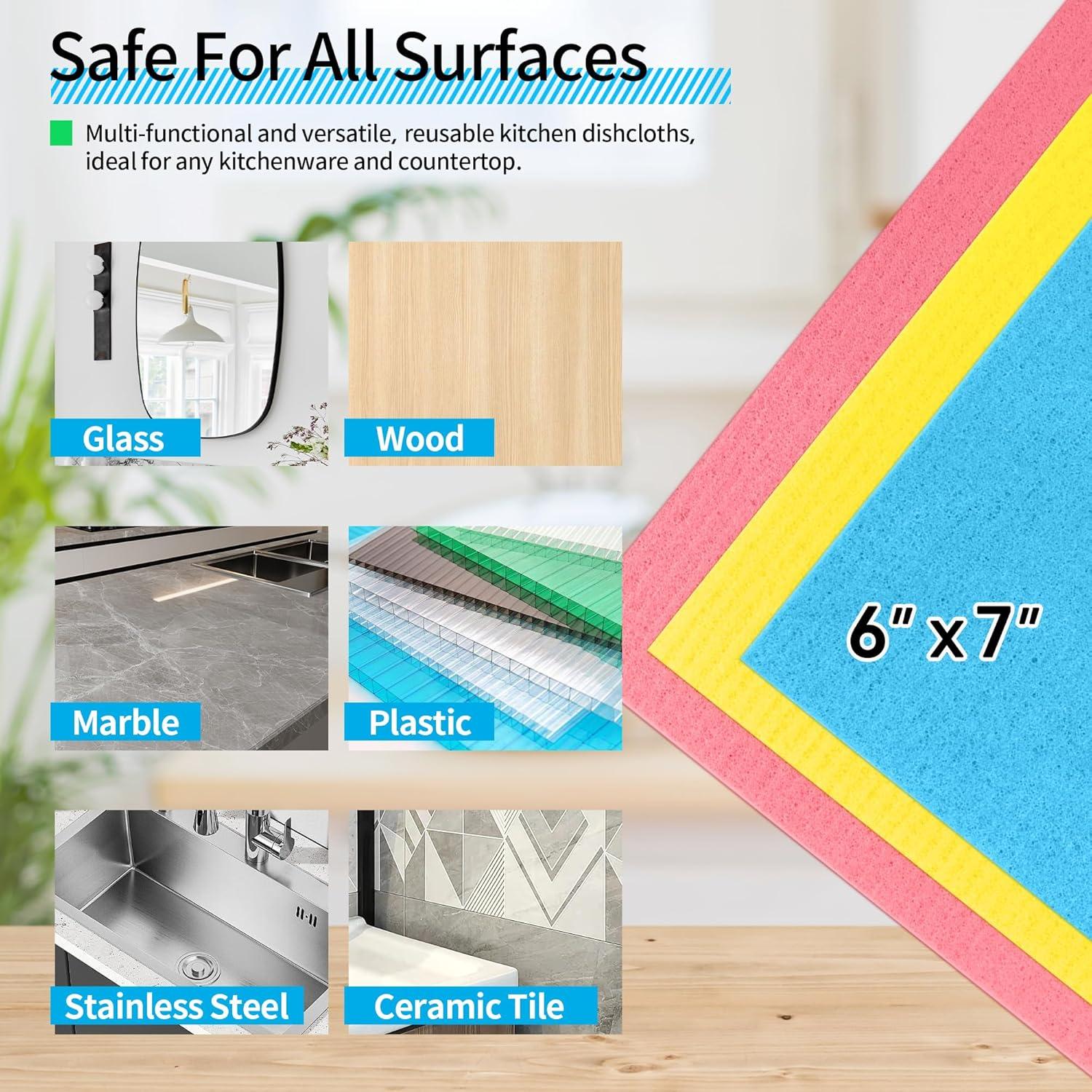 Paños de Cocina Reutilizables HOMERHYME 10 Piezas Multicolor