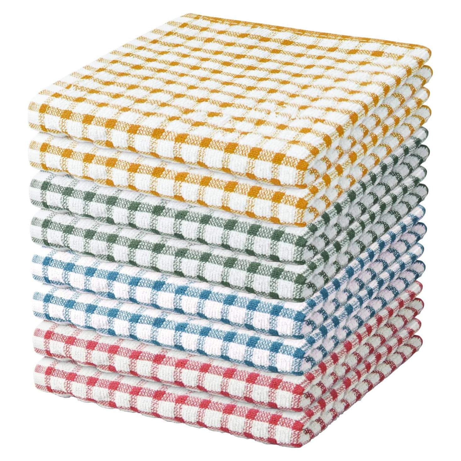 Trapos de Cocina Nialnant 8 Pcs 100% Algodón Absorbentes