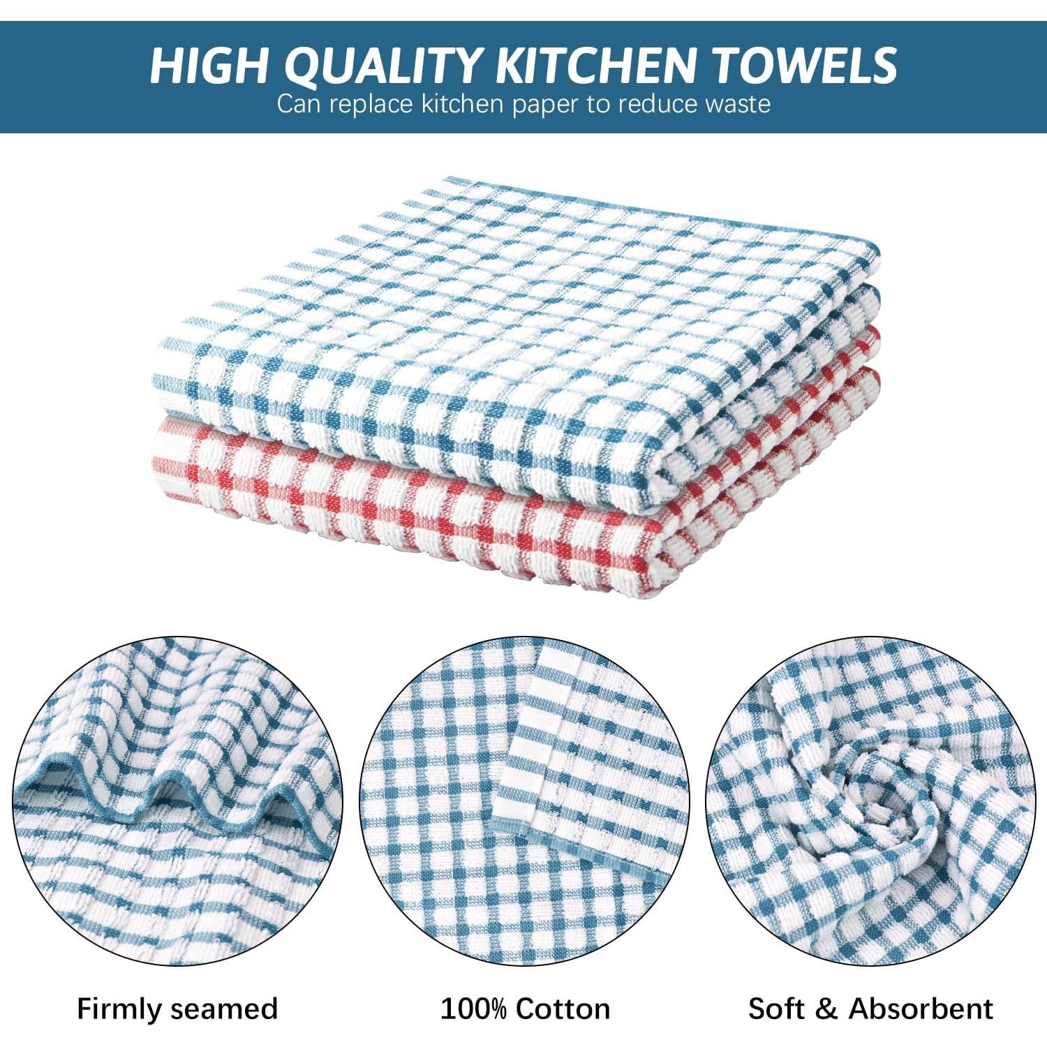 Trapos de Cocina Nialnant 8 Pcs 100% Algodón Absorbentes
