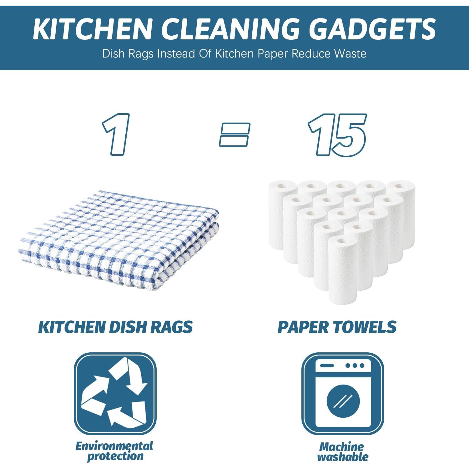 Trapos de Cocina Nialnant 8 Pcs 100% Algodón Absorbentes