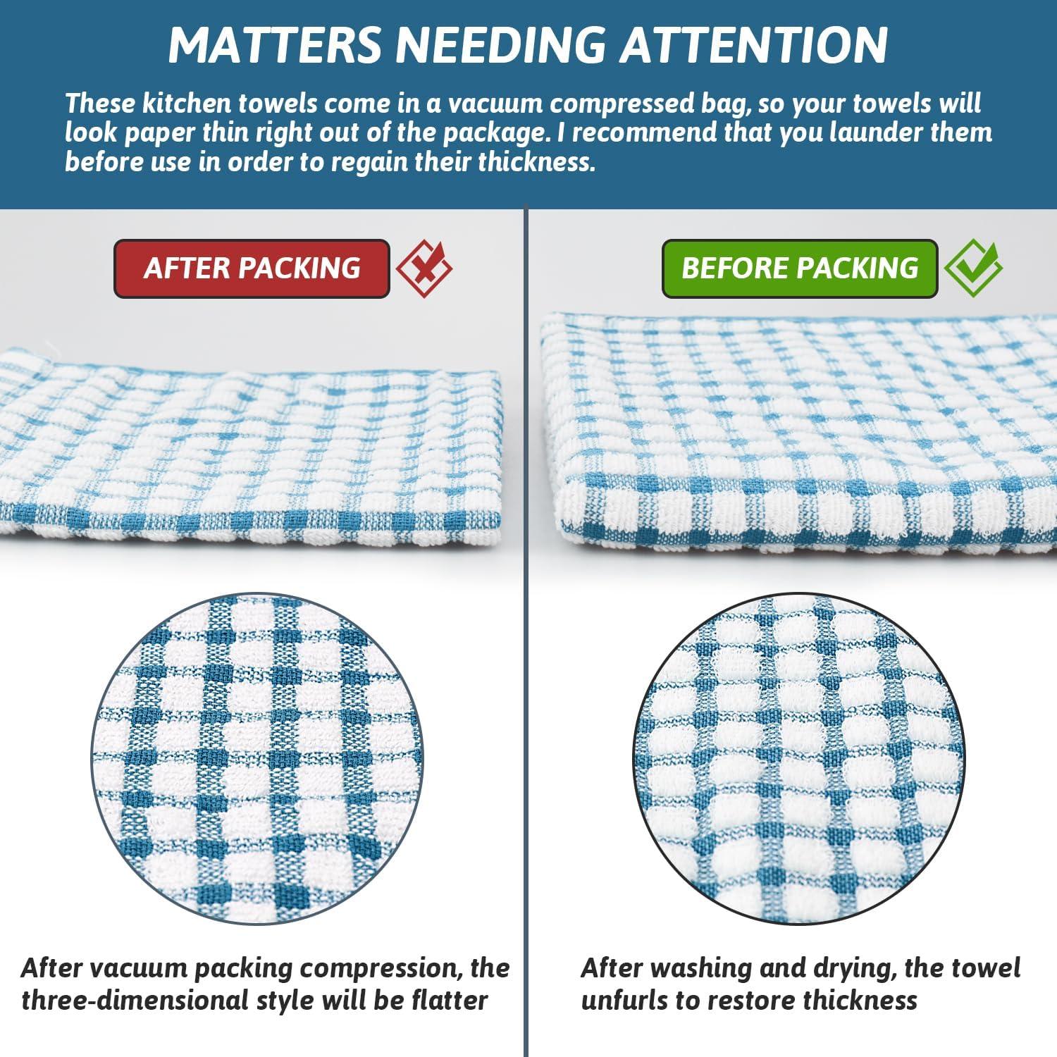 Trapos de Cocina Nialnant 8 Pcs 100% Algodón Absorbentes